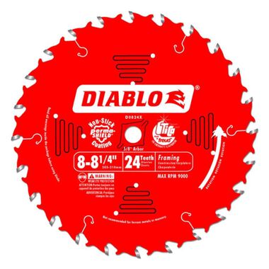 Diablo Tools 8-8 1/ 4" x 24 Tooth Framing Saw Blade, large image number 0