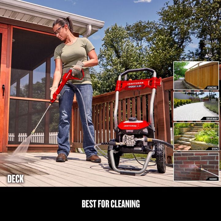 CRAFTSMAN 2100 PSI 1.2 GPM Electric Cold Water Pressure Washer with 5 Spray Nozzles, large image number 6