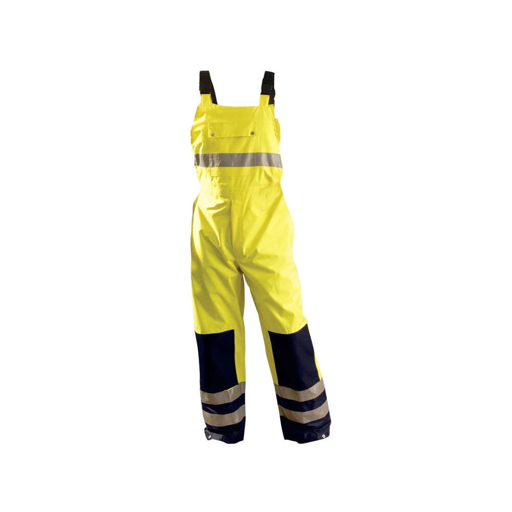 Occunomix Hi-Vis Yellow Class E Premium Breathable Bib Pants 2X, large image number 1