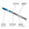 Bosch 3-5/8 Inch 17-24 TPI Basic for Metal T-Shank Jig Saw Blades 5 Piece, small image number 3
