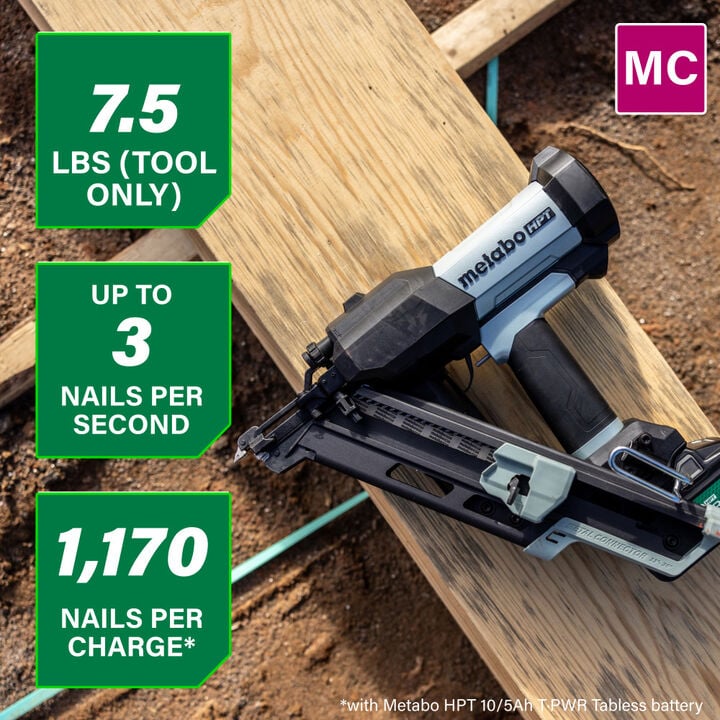 Metabo HPT Cordless Pneumatic 18V Metal Connector Nailer Kit, large image number 3