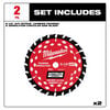 Milwaukee 6-1/2 Inch 24T NITRUS Carbide Framing & Demolition Circular Saw Blade - 2 Pieces, small image number 3