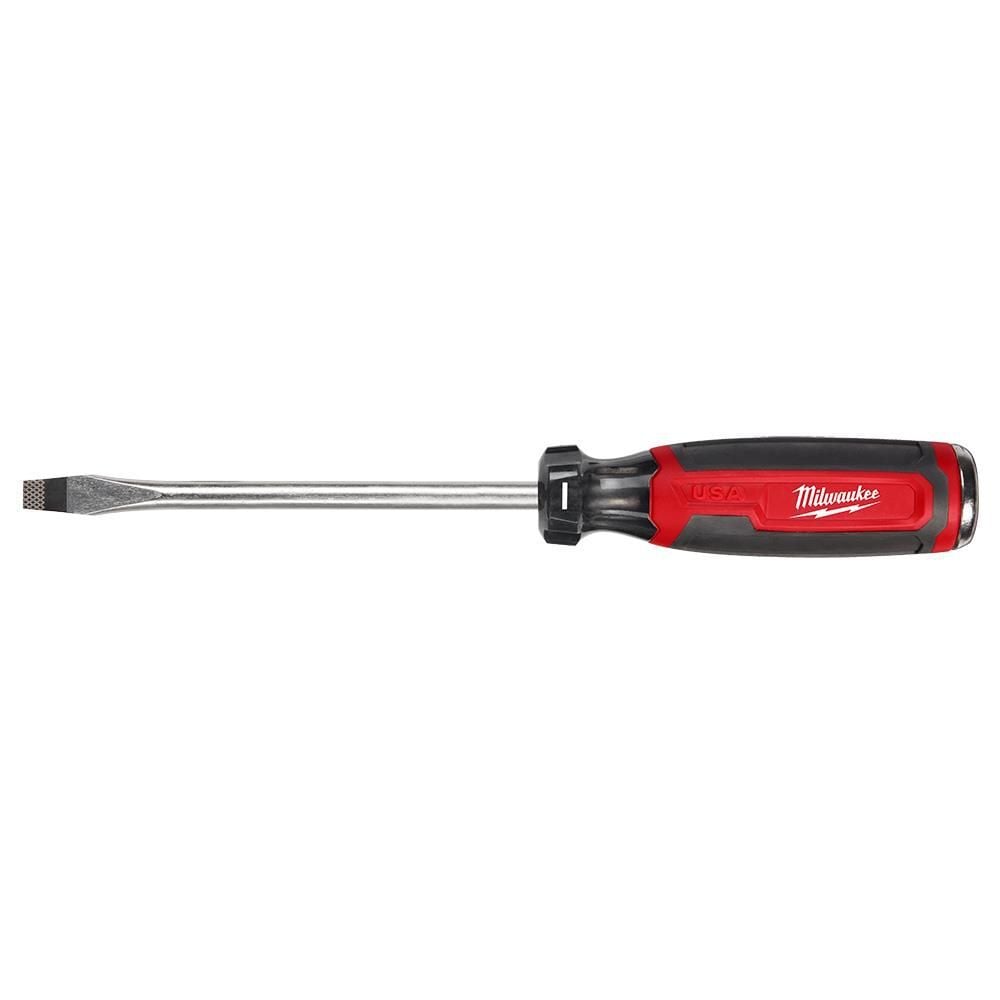 Milwaukee 5/16 Inch Slotted 6 Inch Cushion Grip Demolition Screwdriver, large image number 1