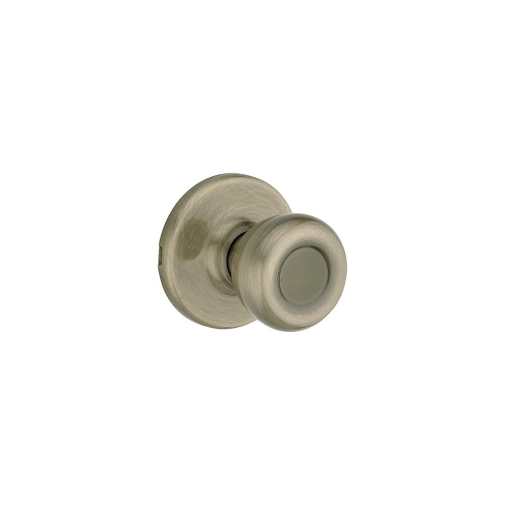 Kwikset Tylo Door Knob Antique Brass Hall & Closet Passage Round – 92001-566