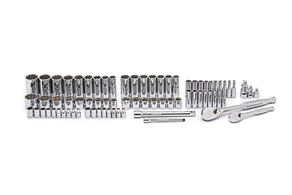 GEARWRENCH 12 Point Standard and Deep SAE/Metric Mechanics Tool Set, 76 Pieces, large image number 3