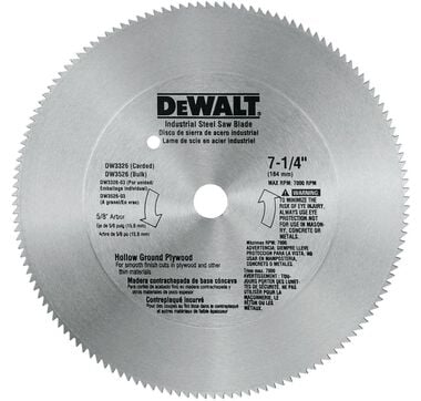 DEWALT 7-1/4-in 140t Ply Wood Blade, large image number 0