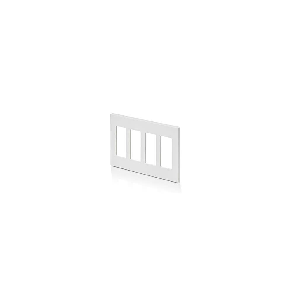 Leviton 4 Gang Decora Plus Rocker Screwless Wallplate, large image number 2