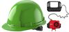 Milwaukee Green Front Brim Hard Hat with 6pt Ratcheting Suspension Type 1 Class E & BOLT USB Cooling Fan Bundle, small image number 1