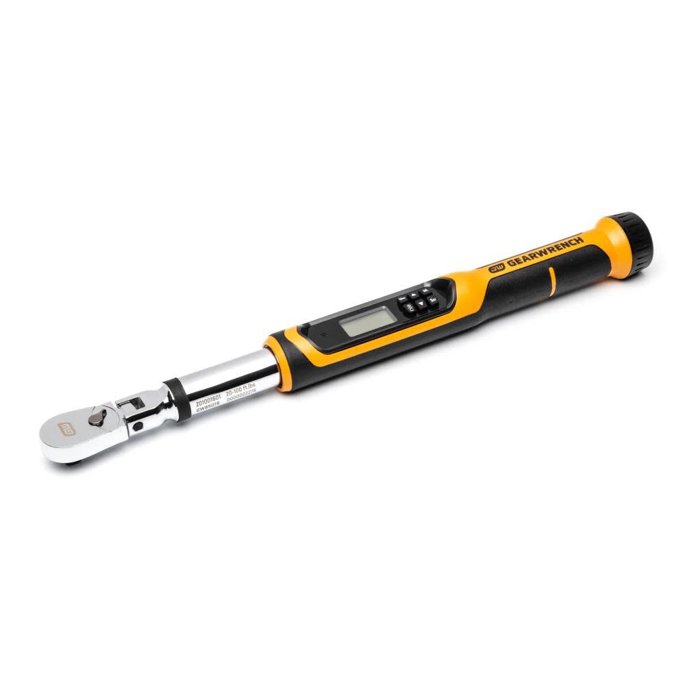 GEARWRENCH 3/8in Flex Head Electronic Torque Wrench with Angle 10100
