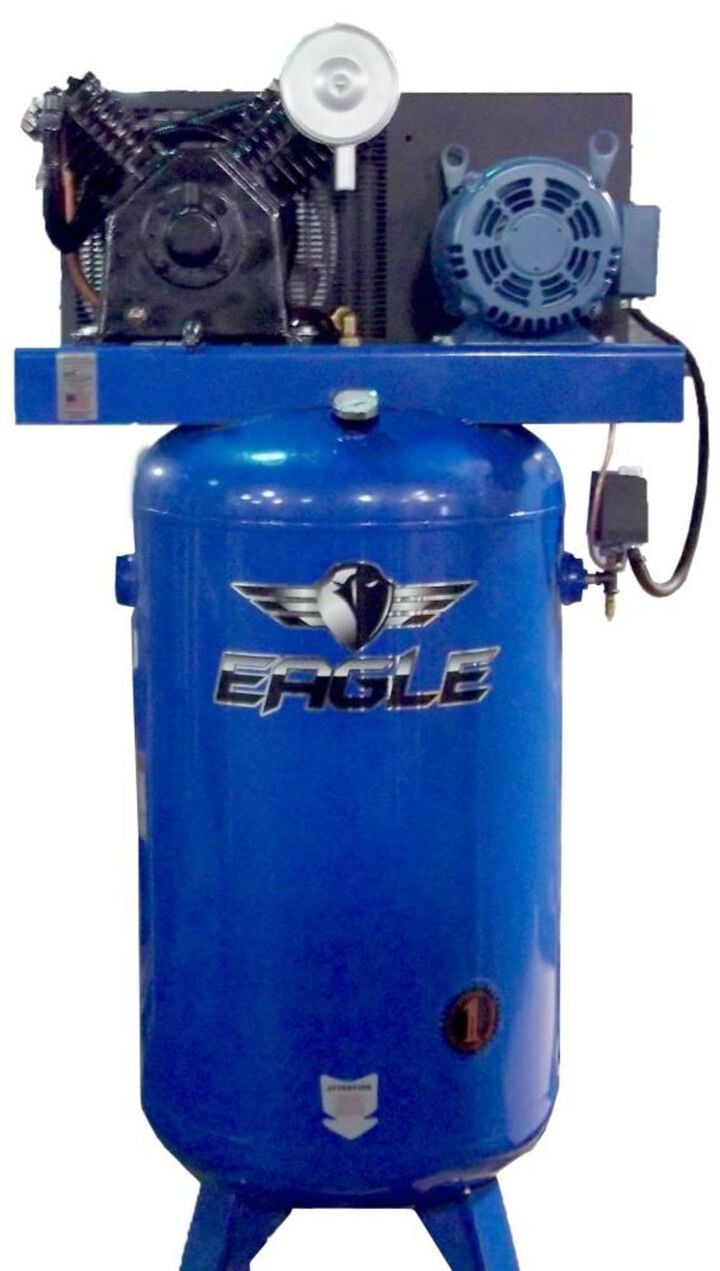 Eagle Compressor 5hp 3Ph 80 Gallon 2 Stage Vertical Air Compressor