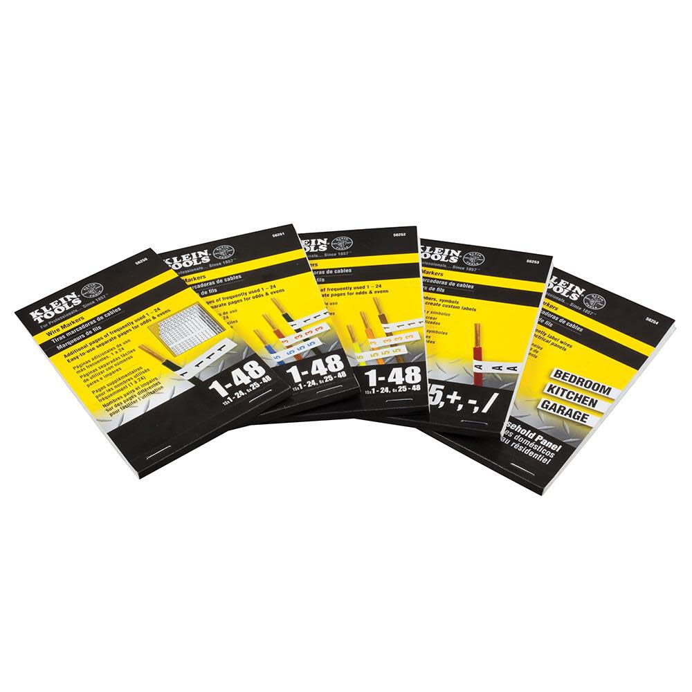 Klein Tools Wire Marker Book A-Z 0-15 + - /, large image number 7