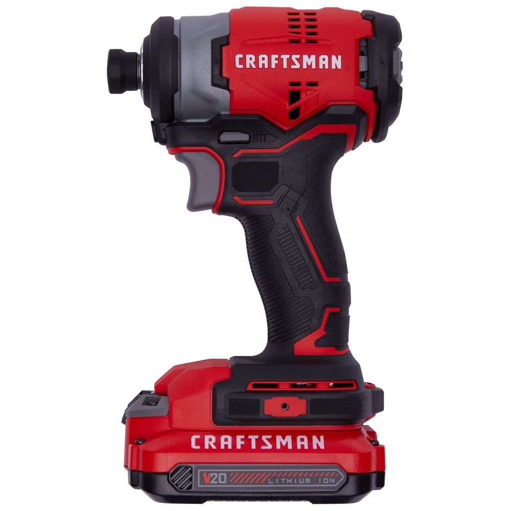 CRAFTSMAN V20 Cordless Brushless 1 4 Inch Impact Driver 2 Battery Kit CMCF810C2 Acme Tools