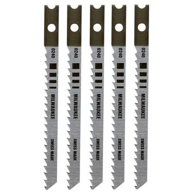Milwaukee 3-1/8 in. 8 TPI High Carbon Steel Jig Saw Blade 5PK, large image number 7