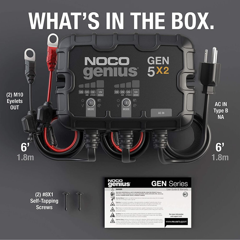 Noco Battery Charger 12V 2 Bank 10A On Board, large image number 8