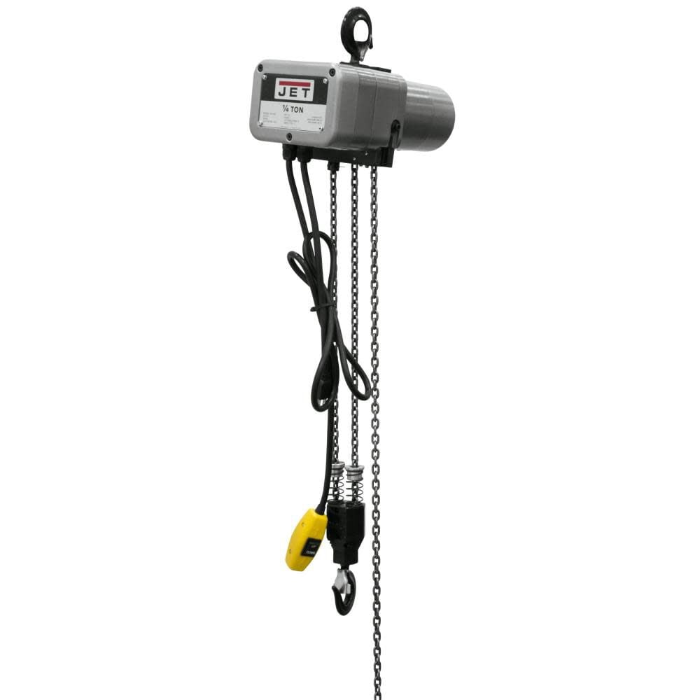 JET 1/4 Ton Electric Chain Hoist 1-Phase 15 Ft. Lift – 110515
