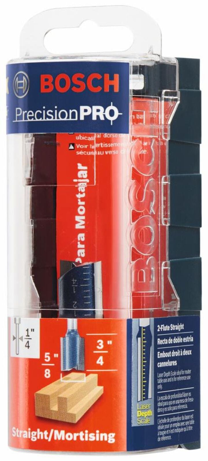 Bosch 5/8in x 3/4in Carbide Tipped Double Flute Straight Bit, large image number 2