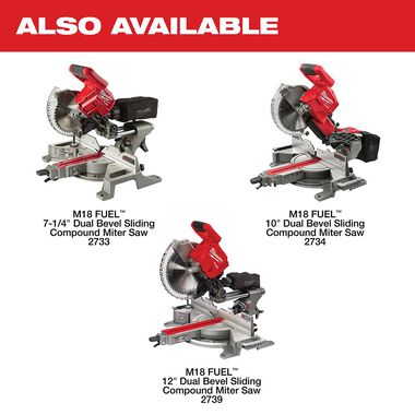 Milwaukee M18 FUEL 12inch Dual Bevel Sliding Compound Miter Saw - Kit, large image number 11