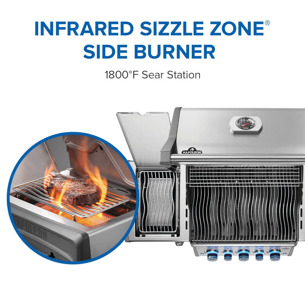 Napoleon Rogue PRO-S 425 Propane Gas Grill with Infared Burners 70500 BTU Stainless Steel, large image number 7