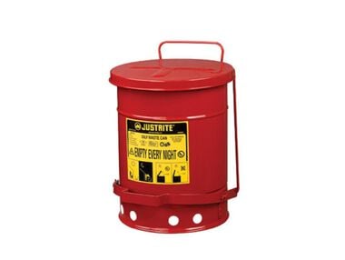 Justrite 6 Gallon Oily Waste Can, large image number 0