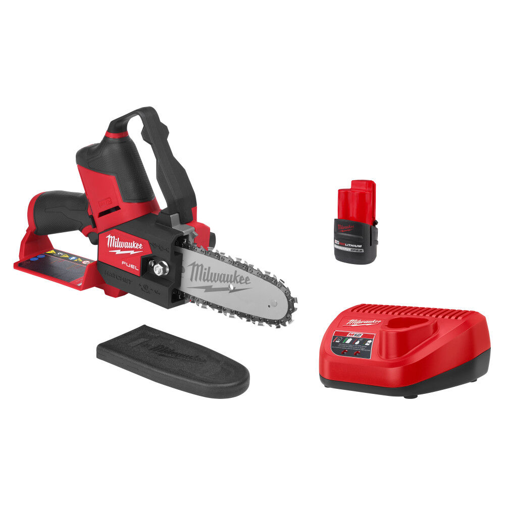 Milwaukee M12 FUEL HATCHET 6 Inch Pruning Saw with M12 REDLITHIUM HIGH OUTPUT CP2.5 Battery Pack Kit – 2527-21P