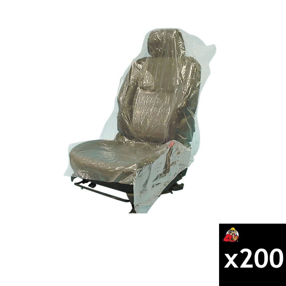 Johndow Premium Clear Plastic Seat Cover Roll 31-1/2 x 52 Inch 200 Pieces, large image number 1