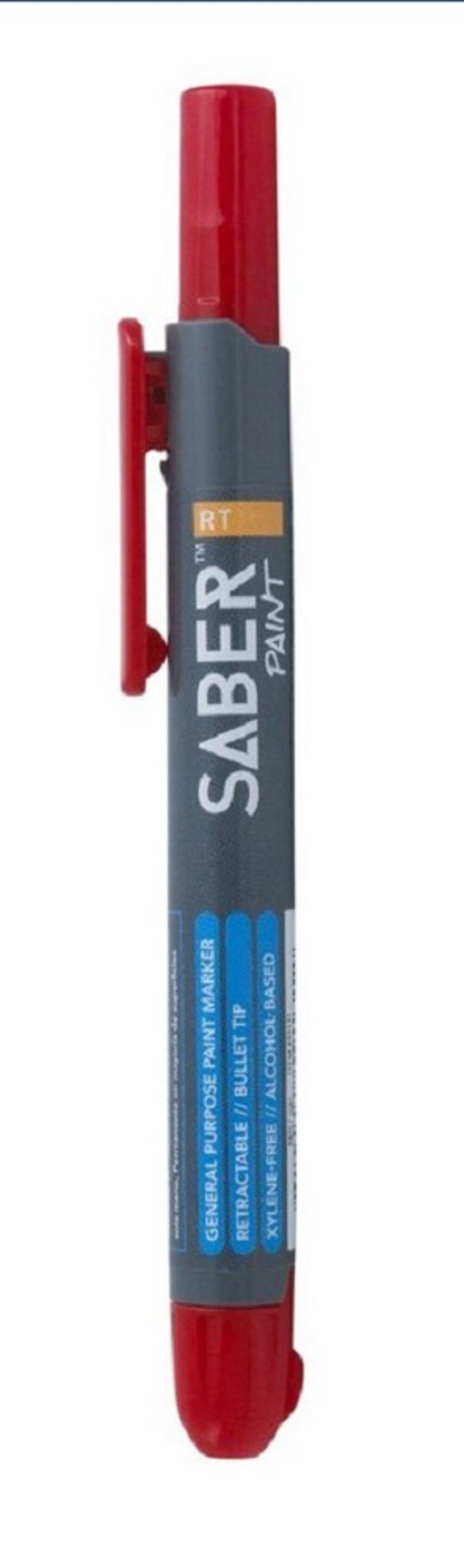 FARO Saber Retractable Paint Marker, Red, 6 Pack, large image number 2