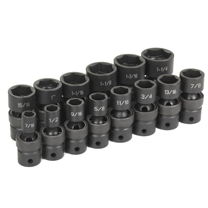Grey Pneumatic 1/2in Drive 14 Pc. Standard Length Fractional Universal Set