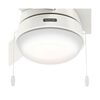 Hunter Fan Aker Ceiling Fan 36in Fresh White/Natural Wood, small