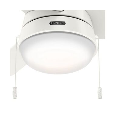 Hunter Fan Aker Ceiling Fan 36in Fresh White/Natural Wood, large image number 4