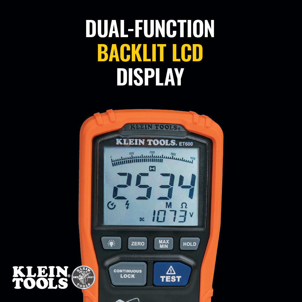 Klein Tools Insulation Resistance Tester, large image number 3