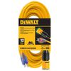 DEWALT Extension Cord Locking 50' 12/3 SJTW Yellow, small
