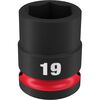 Milwaukee Impact Socket 1/2in Drive 19mm Standard 6 Point, small image number 1