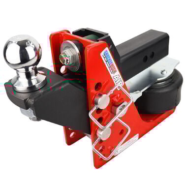 Shocker Hitch 12K 2.5 Inch Air Receiver Hitch & Raised Ball Mount 2-5/16in Hitch Ball