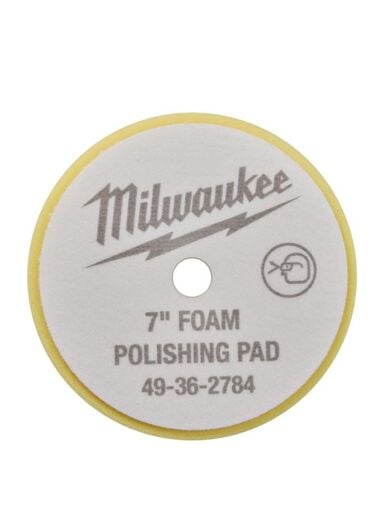 Milwaukee 7 In. Yellow Foam Polishing Pad, large image number 2