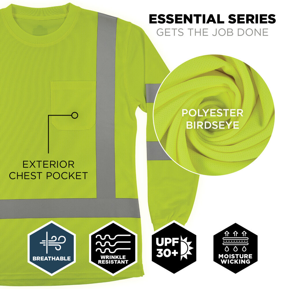 Ergodyne GloWear 8374 Womens Essential Class 3 Long Sleeve Shirt, large image number 4