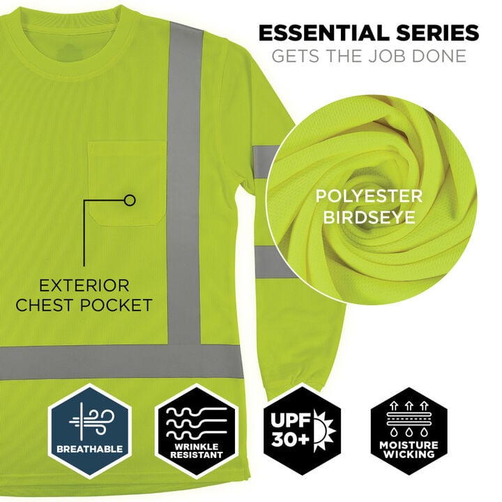 Ergodyne GloWear 8374 Womens Essential Class 3 Long Sleeve Shirt, large image number 3