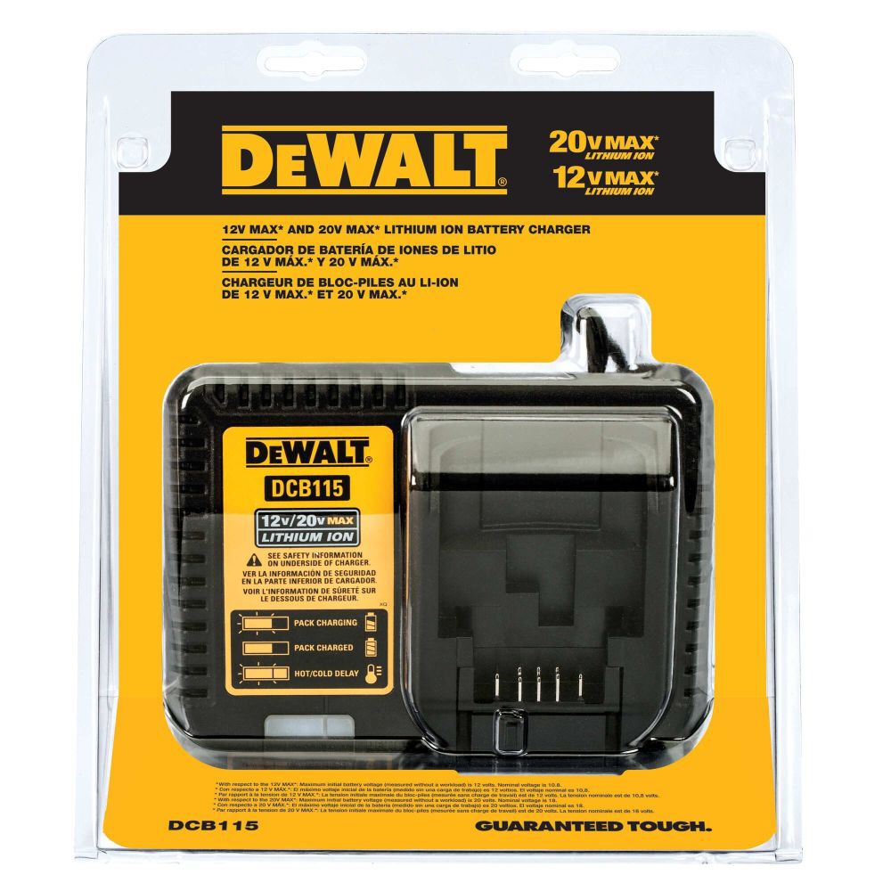 DEWALT 12 V MAX 20 V MAX Lithium Ion Battery Charger DCB115