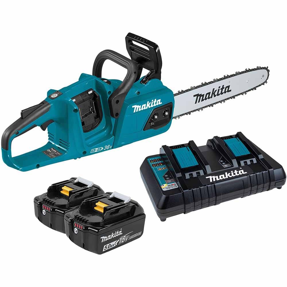 Makita 18V X2 (36V) LXT Lithium-Ion Brushless Cordless 14in Chain Saw Kit (5.0Ah) – XCU07PT