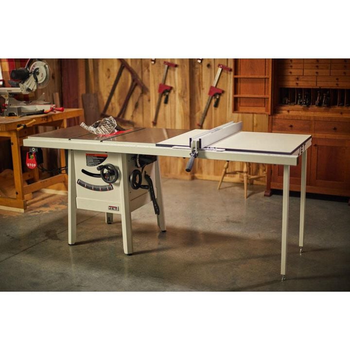 JET JPS-10 ProShop II, 10 In. Table Saw with Steel Wings, Extension Table, 52-Inch Rip, 1Ph 115V, large image number 7
