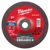 Milwaukee 7 Inch x 3/32 Inch x 7/8 Inch Ceramic+ Metal Cut Off Wheel Type 27, small image number 1