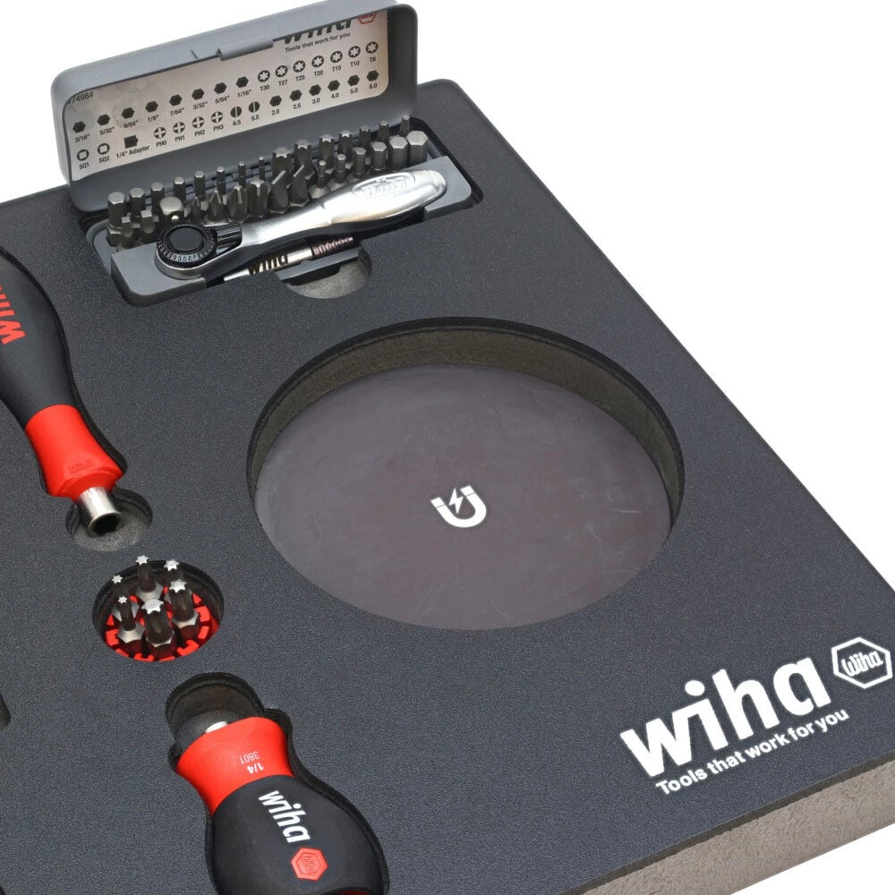 Wiha Knife Maintenance Magnetic Workstation with 45 Piece Set, large image number 6