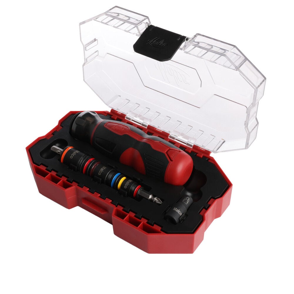 Malco Products C-RHEX 7-in-1 Flip Bit Socket Set Service Kit with Storage Handle in Premium Case, large image number 3