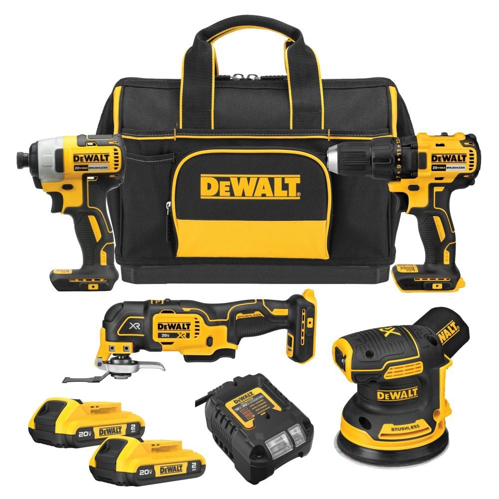 DEWALT 20V MAX* Brushless 4-Tool Combo Kit - DCKSS431D2