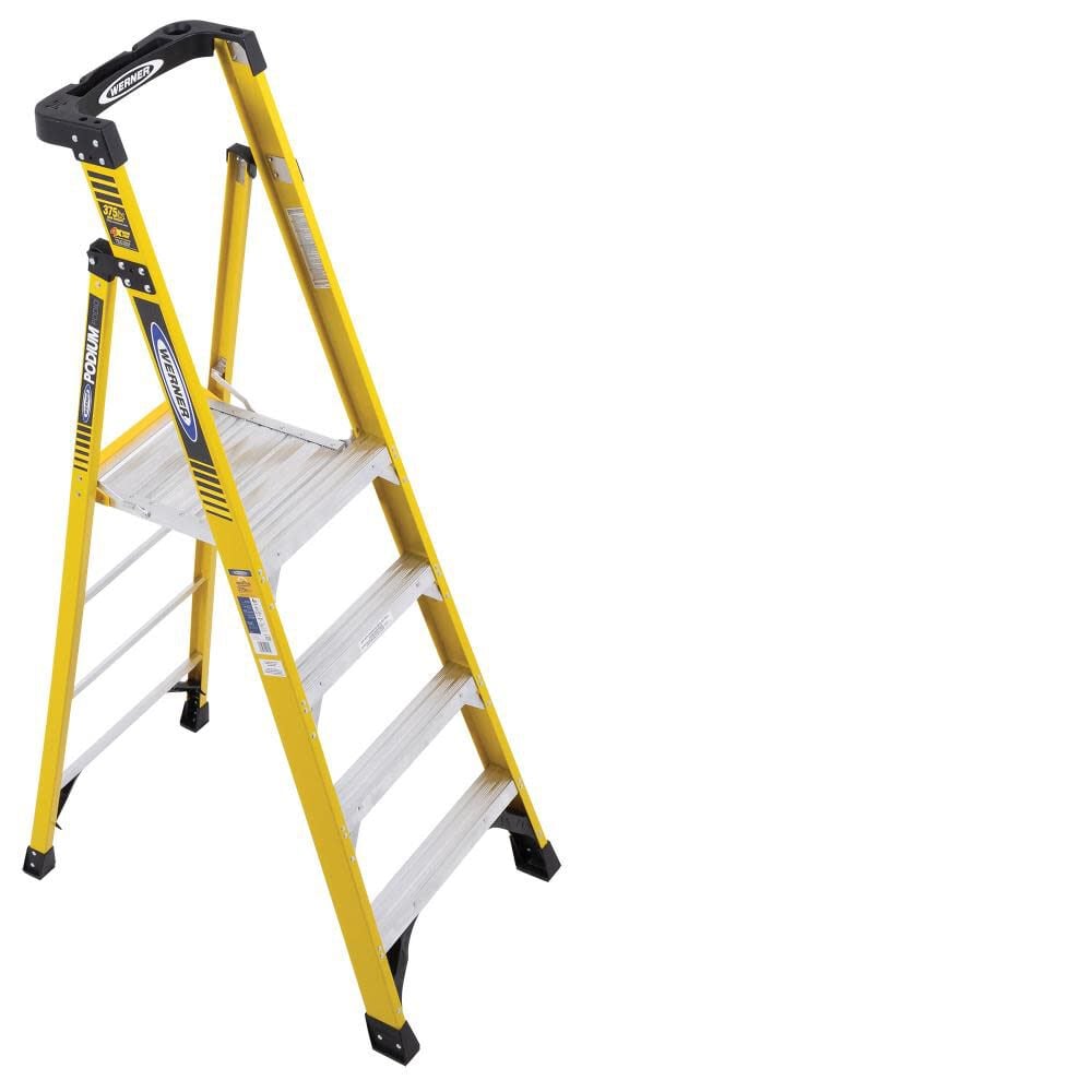 Werner Podium 4-ft Fiberglass 375-lb Type IAA Step Ladder – PD7304