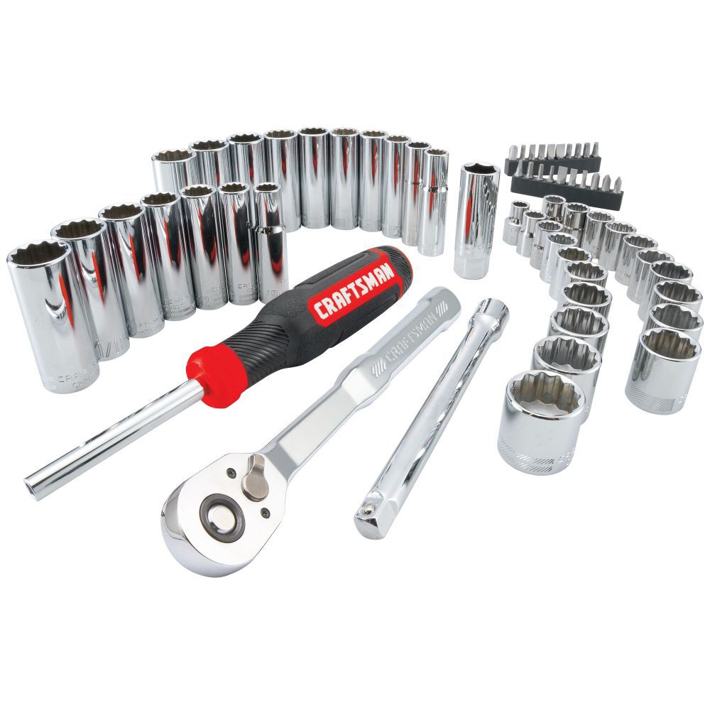 CRAFTSMAN 3/8-in Drive Low Profile Mechanics Tool Set, 61pc
