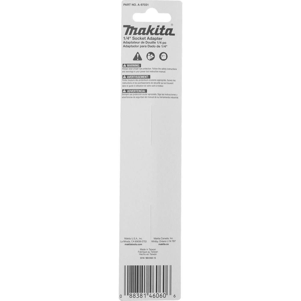 Makita Impact X 1/4 x 6 Socket Adapter, large image number 3