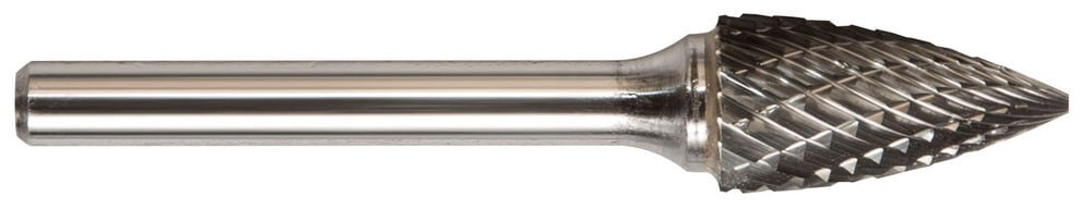 Drillco Double Cut Solid Carbide Burr, Cylinder Ball Nose, 7000G Series, SG-5, large image number 1