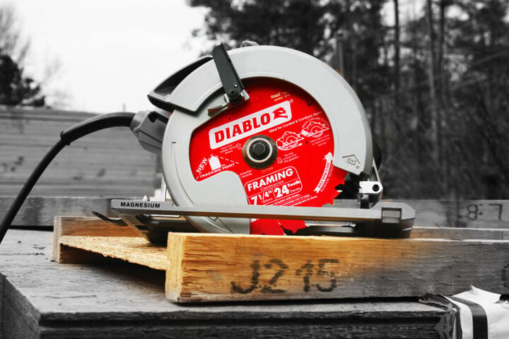 Diablo Tools 7-1/4 inch x 24 Tooth ATB Framing Circular Saw Blade with 5/8 inch Diamond Arbor, large image number 1