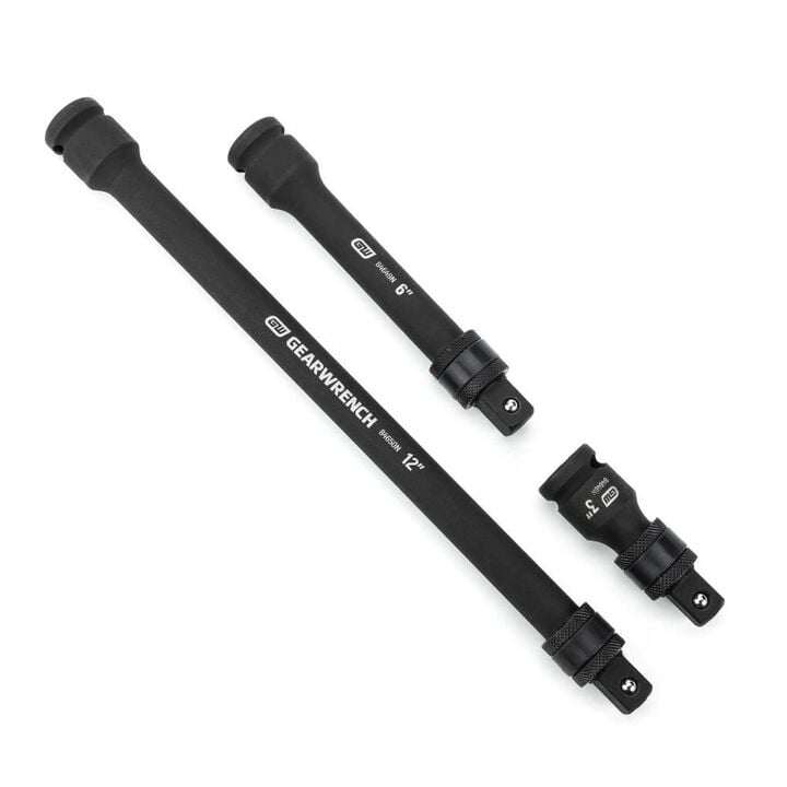 GEARWRENCH 3 Pc 1/2in Drive Locking Impact Extension Set 3in 6in & 12in, large image number 7