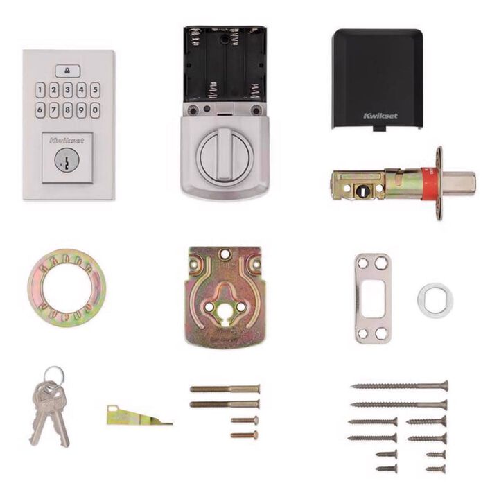Kwikset 260 SmartCode Electronic Touch Pad Deadbolt Satin Nickel, large image number 1
